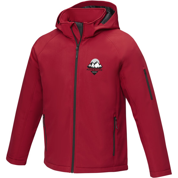 Notus men's padded softshell jacket - Red / 3XL