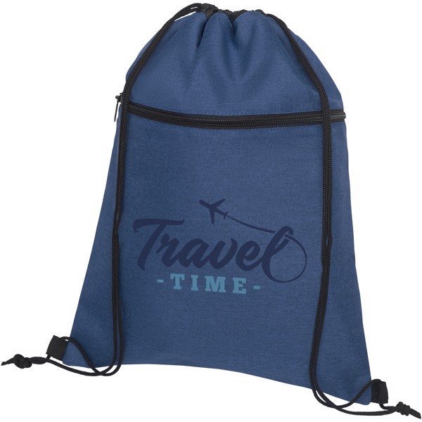 Hoss drawstring backpack - Heather navy