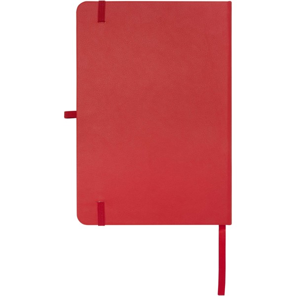 Teak A5 recycled hard cover notebook with lined pages - Red