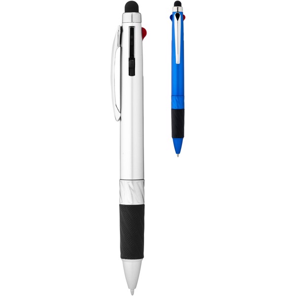 Burnie multi-ink stylus ballpoint pen - Silver
