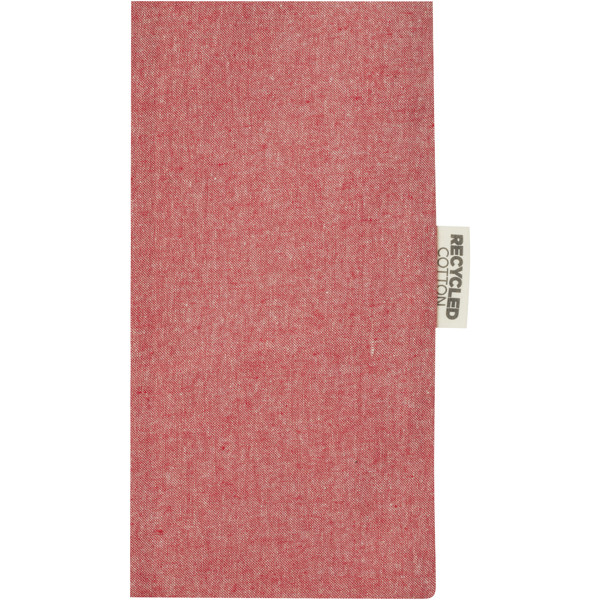 Pheebs 150 g/m² recycled cotton trendy tote bag 7L - Heather Red