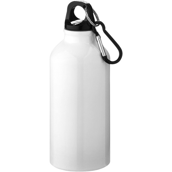 Bidón de 400 ml con mosquetón "Oregon" - Blanco