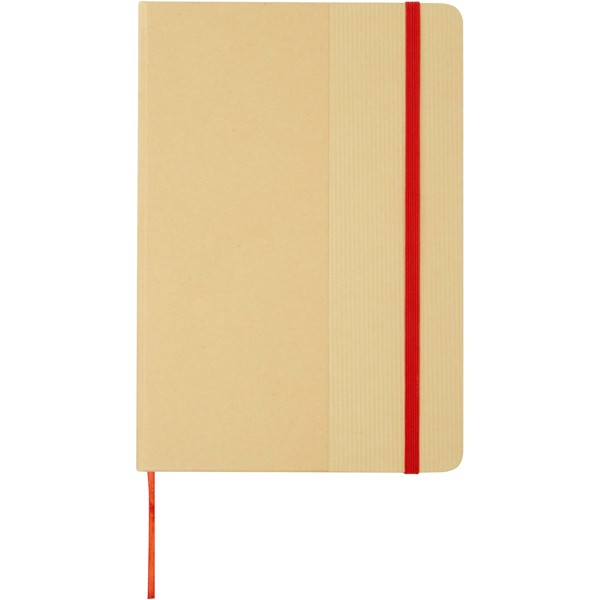 Nelida A5 recycled cardboard hard cover notebook - Red