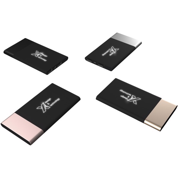 SCX.design P20 5000 mAh bateria externa retroiluminada - Plateado / Blanco