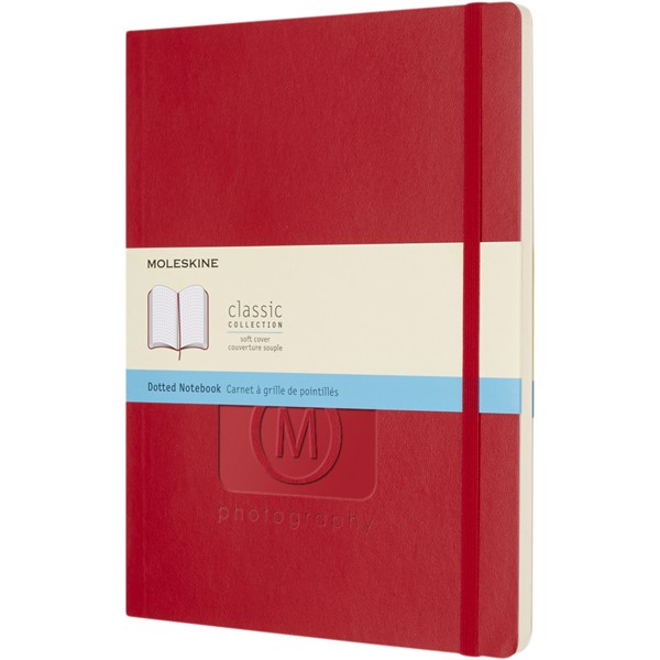 Classic XL soft cover notebook - dotted - Scarlet red