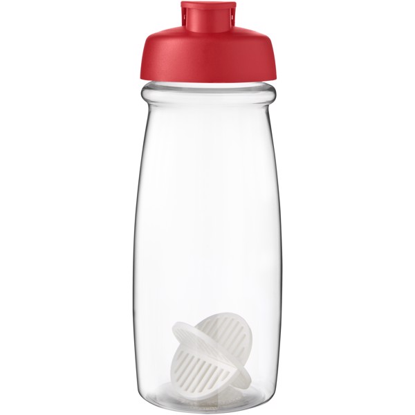 H2O Active Pulse 600ml šejkrová lahev - Červená s efektem námrazy / Průhledná