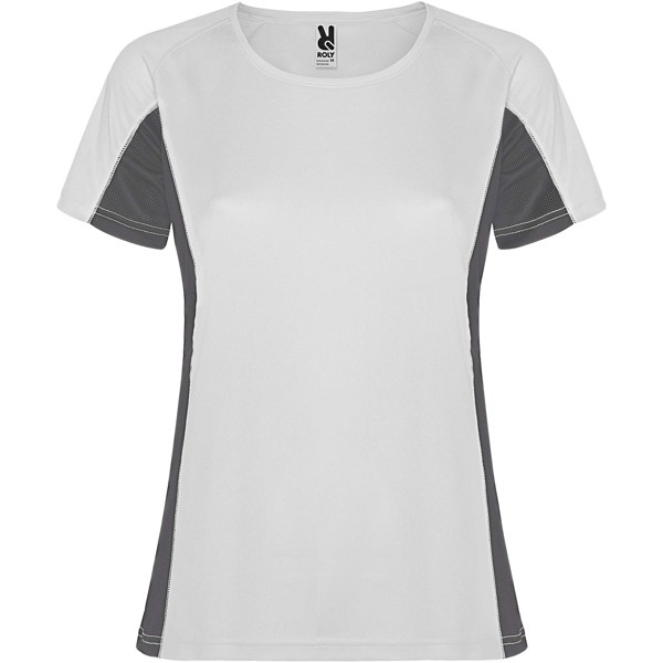 Shanghai short sleeve women's sports t-shirt - White / Dark Lead / roly-L
