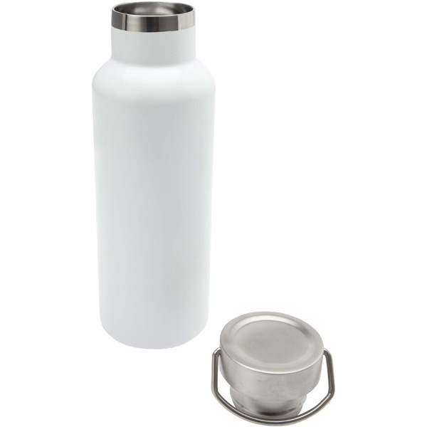 Thor 500 ml RCS certified recycled stainless steel water bottle - White