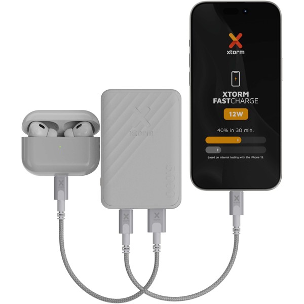 Xtorm XG205 Go2 12W 5.000 mAh fast charge power bank - White