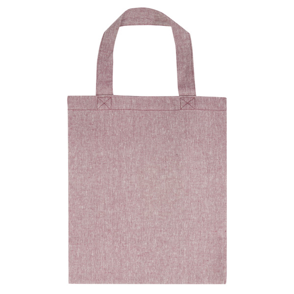Pheebs 150 g/m² recycled gusset tote bag 13L - Heather Maroon