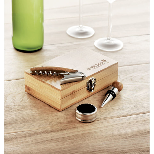 Wine set in bamboo box Sonoma