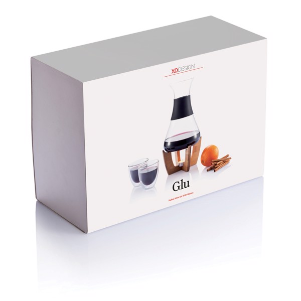 Glu mulled wine set with glasses