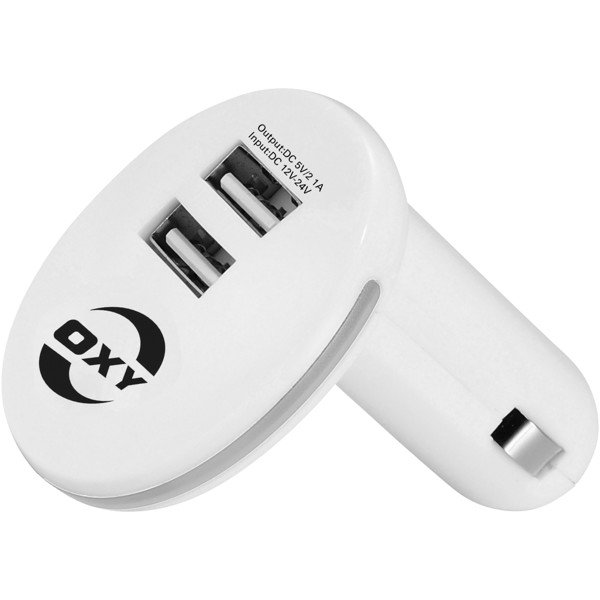 Martin dual car charger - White / Grey