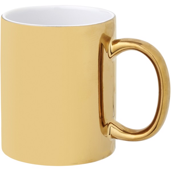 Taza de cerámica de 350 ml "Gleam" - Dorado