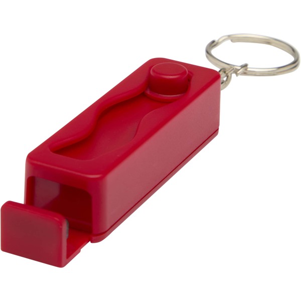 Aggia recycled plastic phone stand with fidget toy - Red