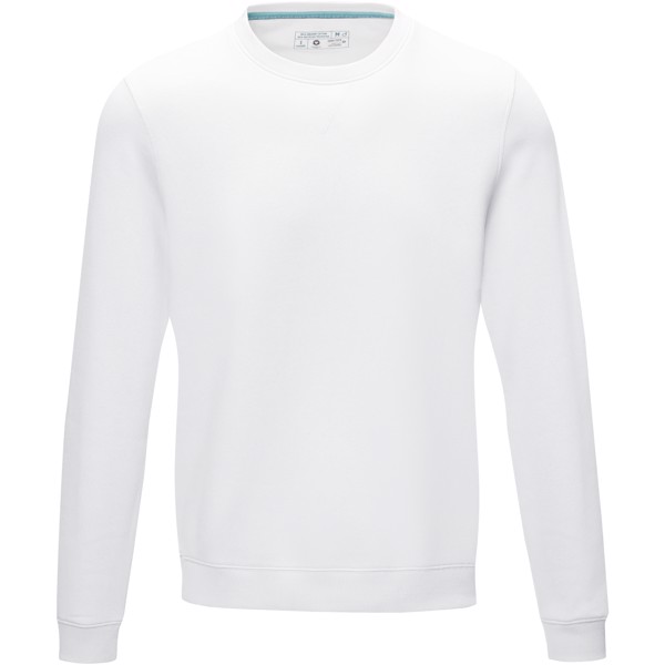 Jasper men’s organic recycled crewneck sweater - White / XL