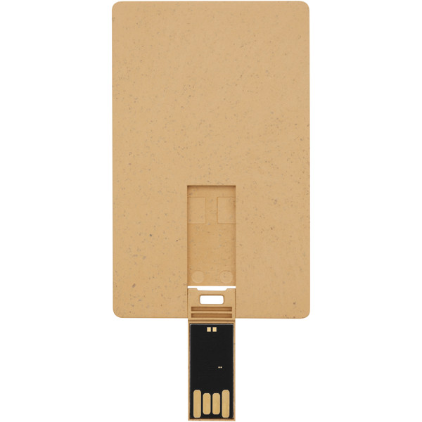 Rectangular degradable credit card USB - Kraft brown / 1GB
