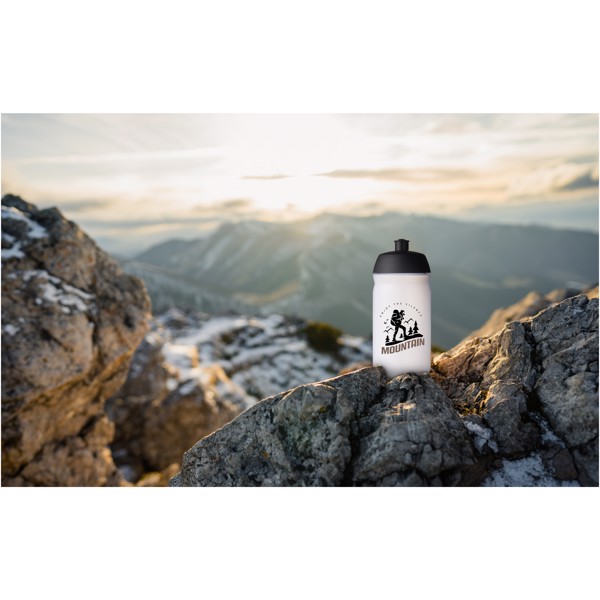 HydroFlex™ Clear 500 ml squeezy sport bottle - White / Frosted Clear