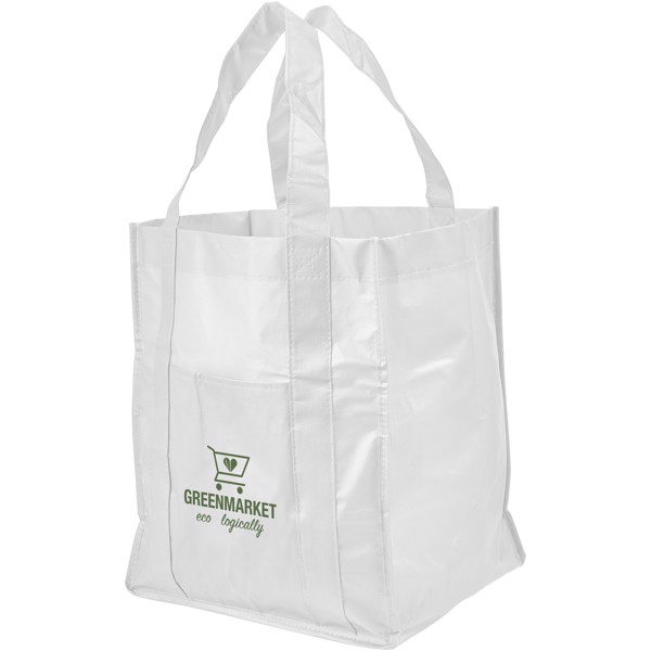 Savoy slash pocket laminated non-woven tote bag