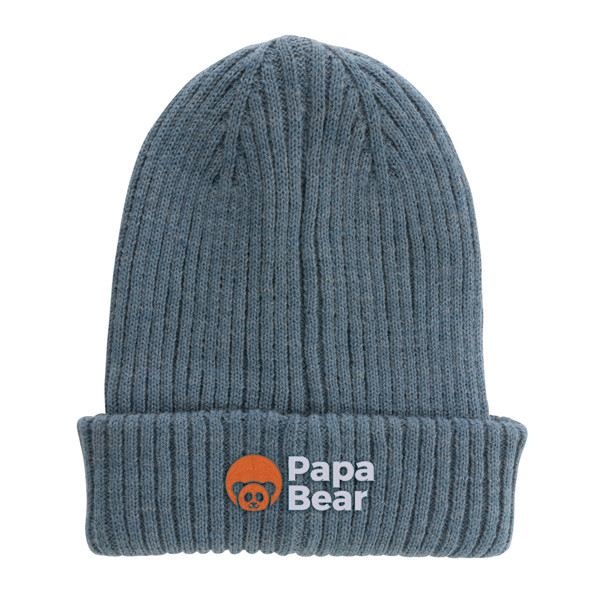 Impact AWARE™  Polylana® double knitted beanie - Sage Blue