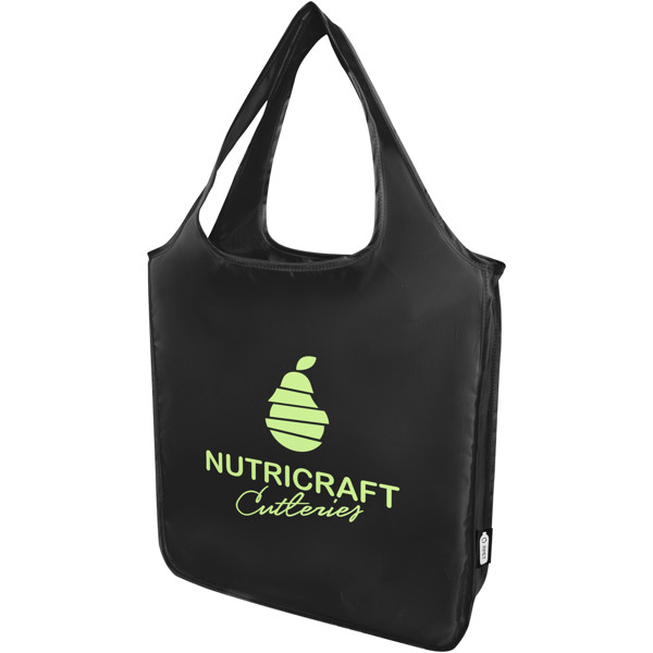 Ash RPET large foldable tote bag 14L - Black