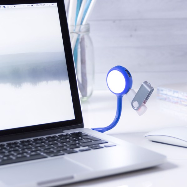 USB Hub Lamp Ticaro - White