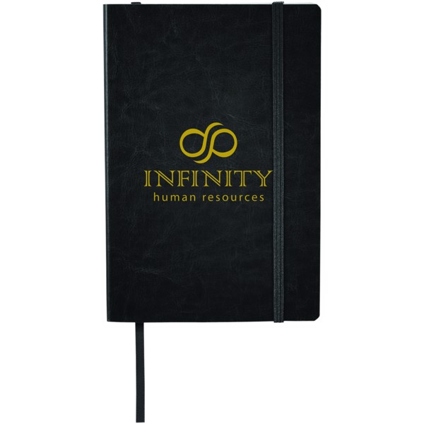 Robusta A5 PU leather notebook - Solid black