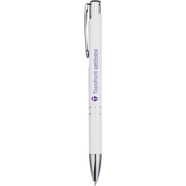 Moneta aluminium click ballpoint pen (black ink) - White
