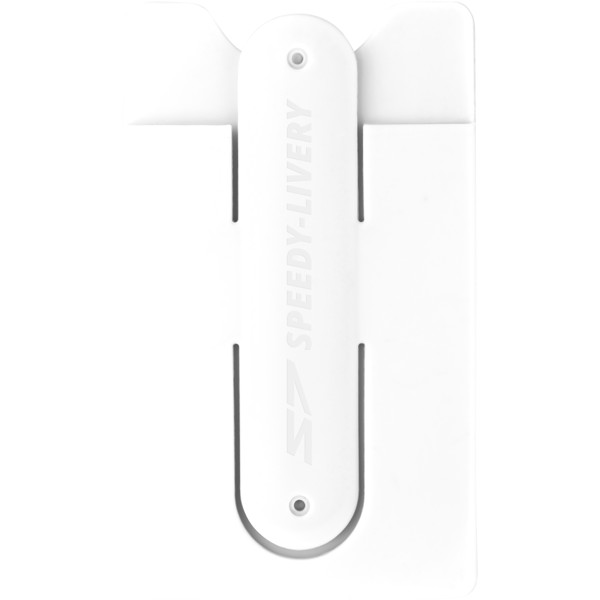 Stue silicone smartphone stand and wallet - White