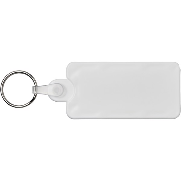 Kym tyre tread check keychain - White