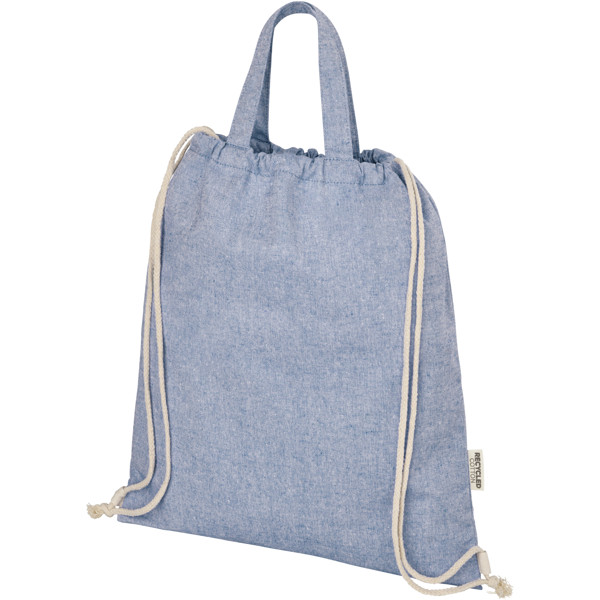 Pheebs 150 g/m² Aware™ drawstring bag - Heather Blue