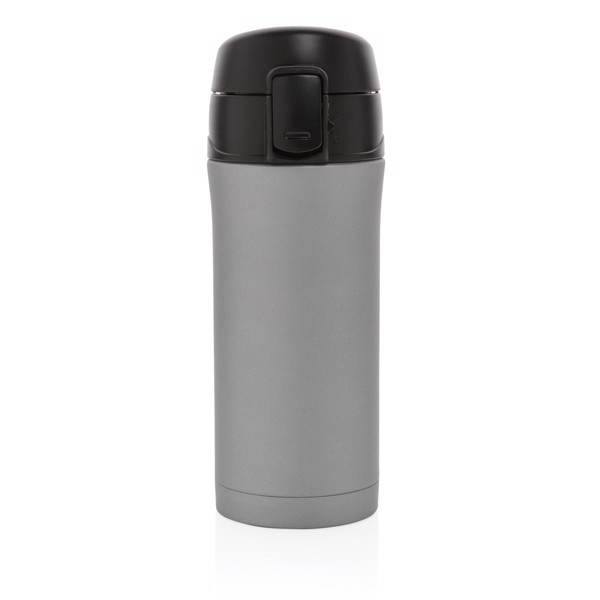 Metallic easy lock vacuum mug - Grey
