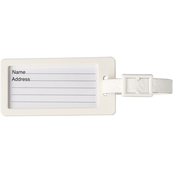 River recycled window luggage tag - White