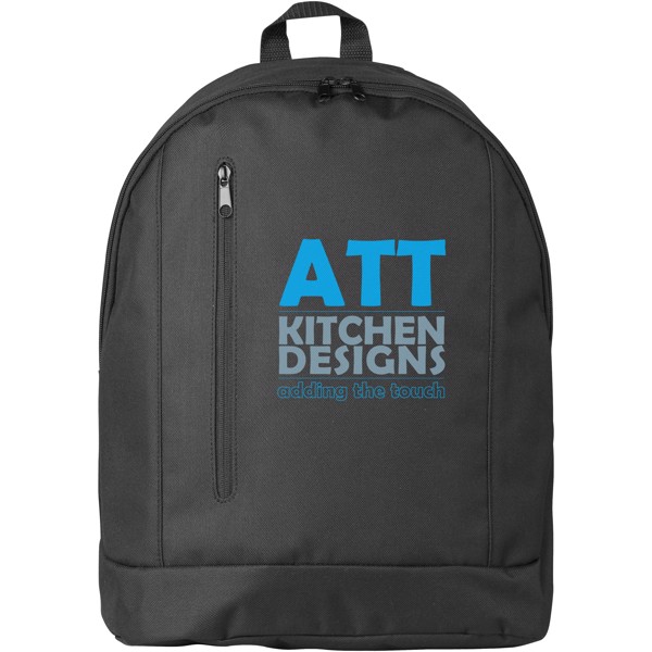 Boulder vertical zipper backpack - Solid black