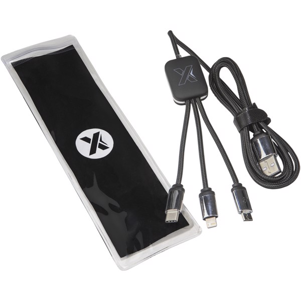 SCX.design C17 easy to use light-up cable retroiluminado - Negro intenso / Blanco