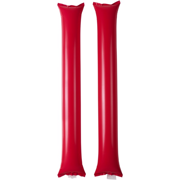 Bastones de animación hinchables (2 uds.) "Cheer" - Rojo