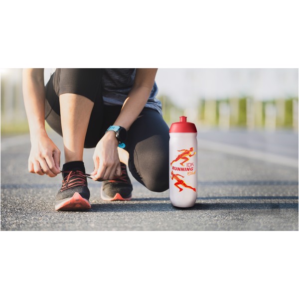 HydroFlex™ Clear 750 ml squeezy sport bottle - White / Frosted Clear