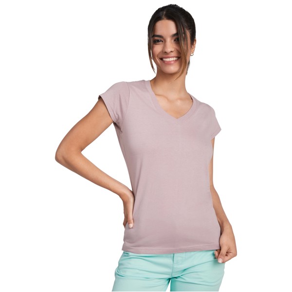 Victoria short sleeve women's v-neck t-shirt - Rossette / XL