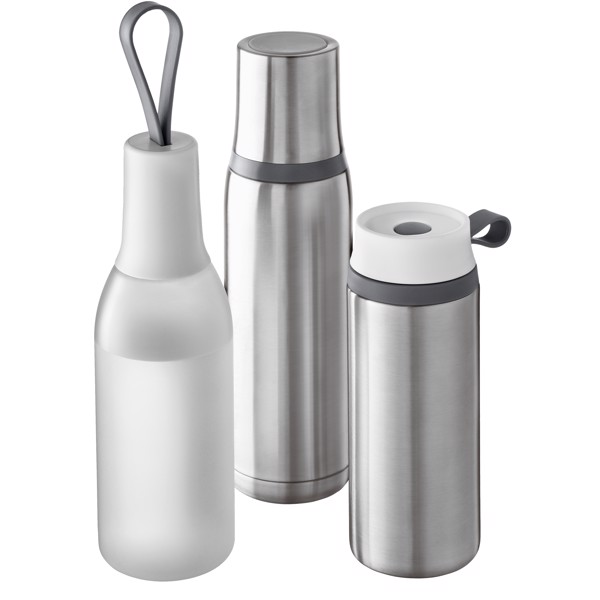 Vodotěsná termoska Flow - Stříbrný