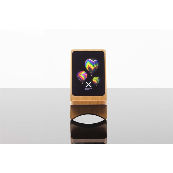 Cargador inalámbrico de madera de 10 W luminoso "SCX.design W16"