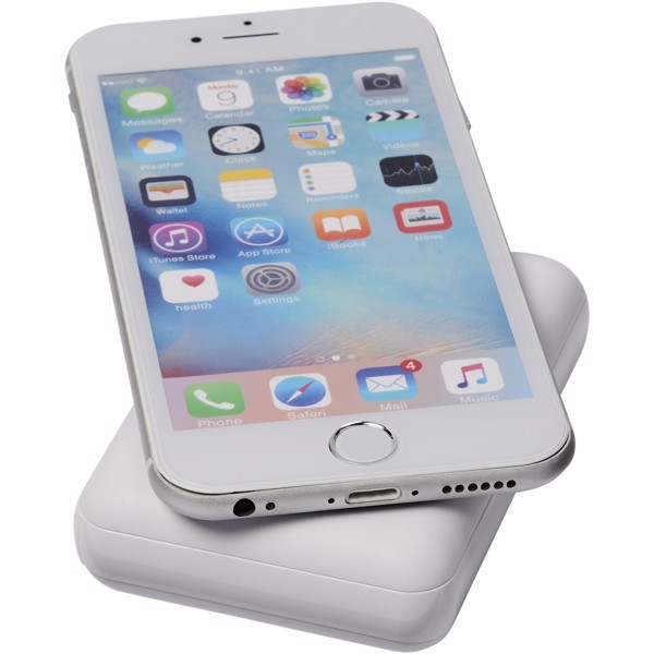 Dense 5000 mAh wireless power bank - White