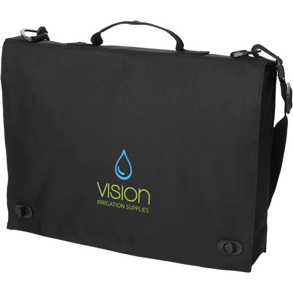 Santa Fe 2-buckle closure conference bag 6L - Black