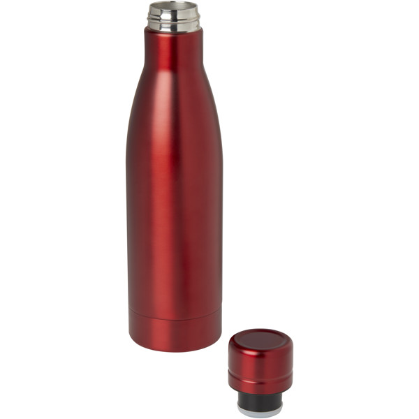 Vasa 500 ml RCS certified recycled stainless steel copper vacuum insulated bottle - Red