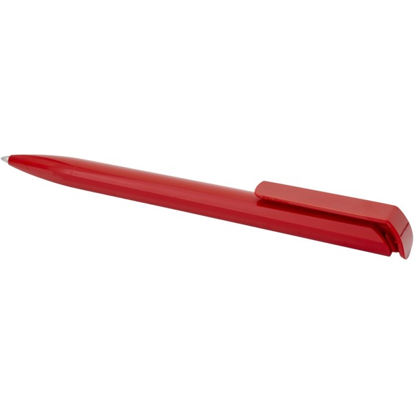 Lucia recycled plastic ballpoint pen (blue ink) - Red