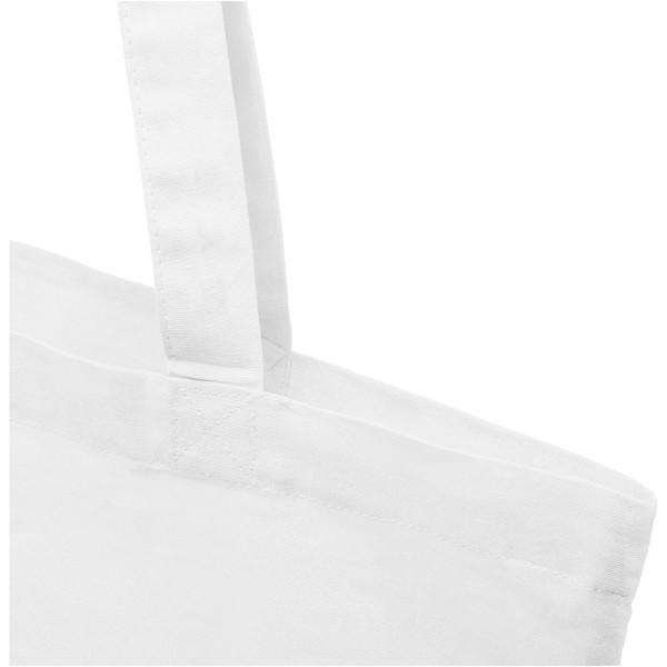 Madras 140 g/m2 GRS recycled cotton tote bag 7L - White