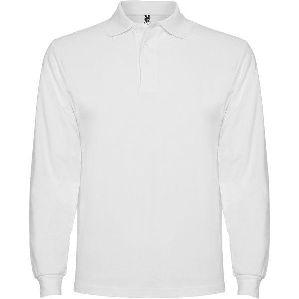 Estrella long sleeve men's polo - White / 2XL