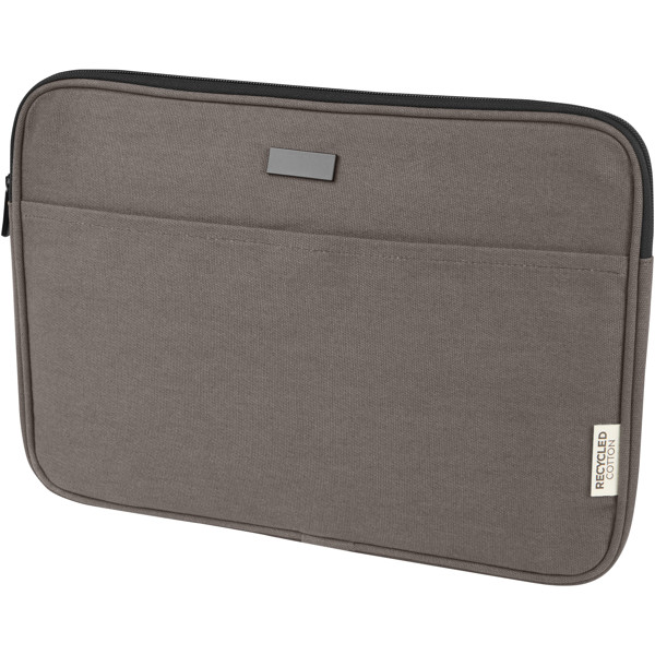 Joey 14\" GRS recycled canvas laptop sleeve 2L - Grey