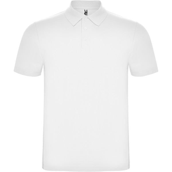 Austral short sleeve unisex polo - White / 2XL