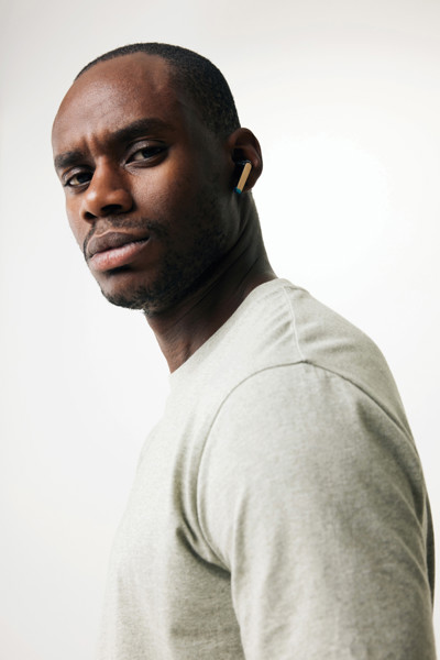 Bamboo TWS earbuds with RCS recycled plastic