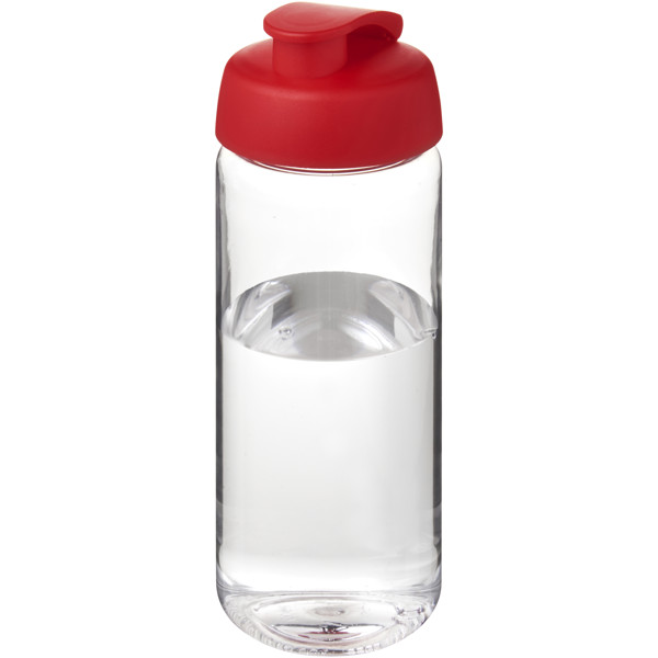 H2O Active® Octave Tritan™ 600 ml flip lid sport bottle - Transparent Clear / Red